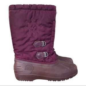Sorel youth purple boots